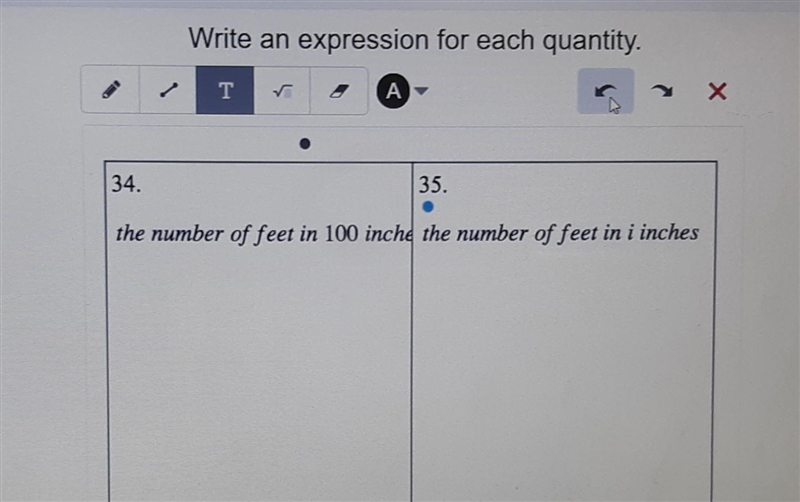 On question 34, the last word is inches:> No links<3-example-1