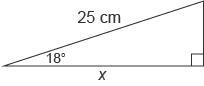 How do you solve for x in this using trignometric ratios-example-1