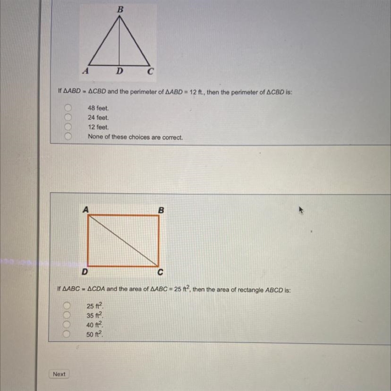 Perimeter/area (triangles)-example-1