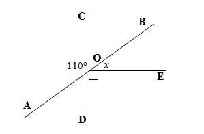 Lines AB and CD (if present in the picture) are straight lines. Find x. Give reasons-example-1