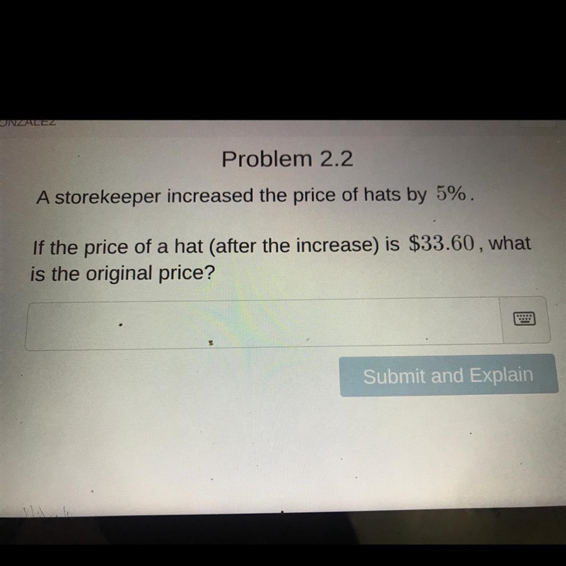 PLEASE HELP!!!!!!!A storekeeper increased the price of hats by 5%. If the price of-example-1