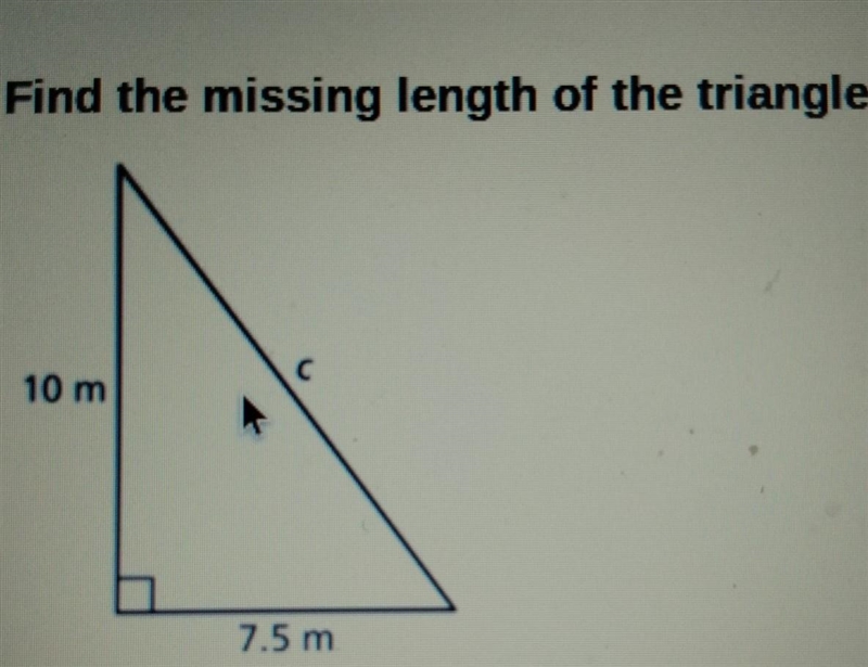 Find the missing length of the triangle​-example-1