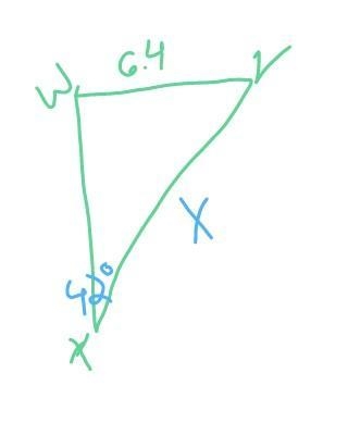 Solve for x.round to the nearest tenth, if necessary.​-example-1