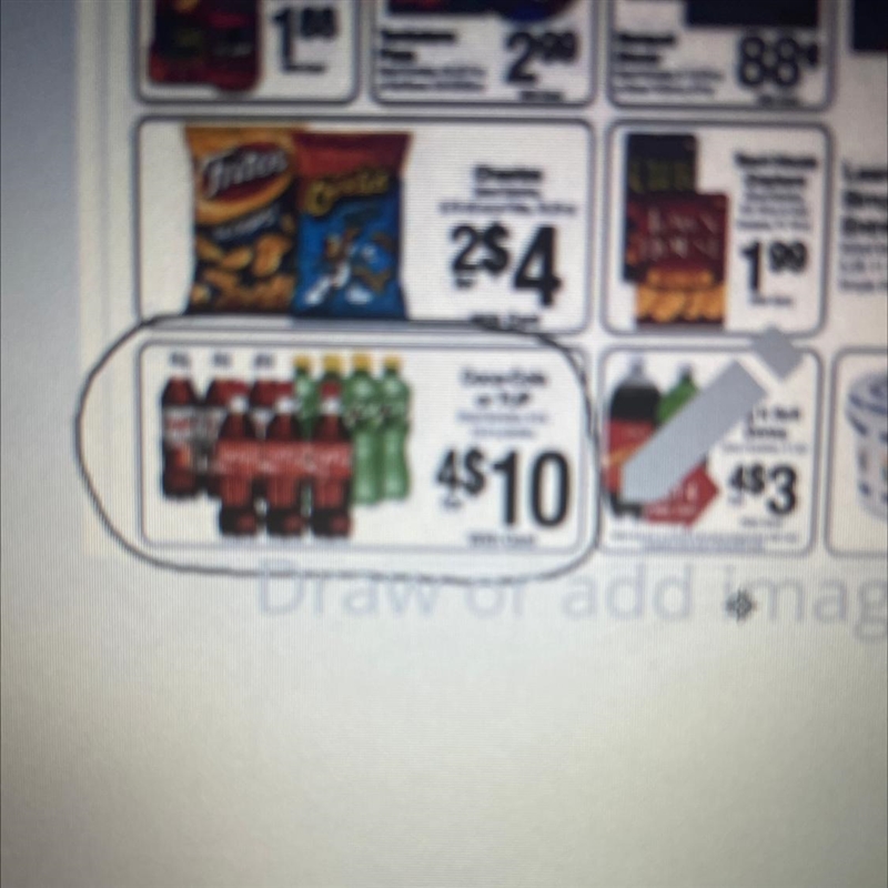 Find the unit rate for each Coco-Cola/7 Up pack. Show your work. Please show work-example-1