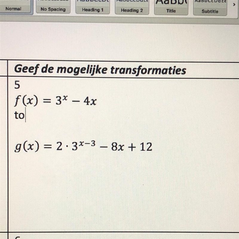 Can someone write down the steps how you go from f(x) to g(x)-example-1