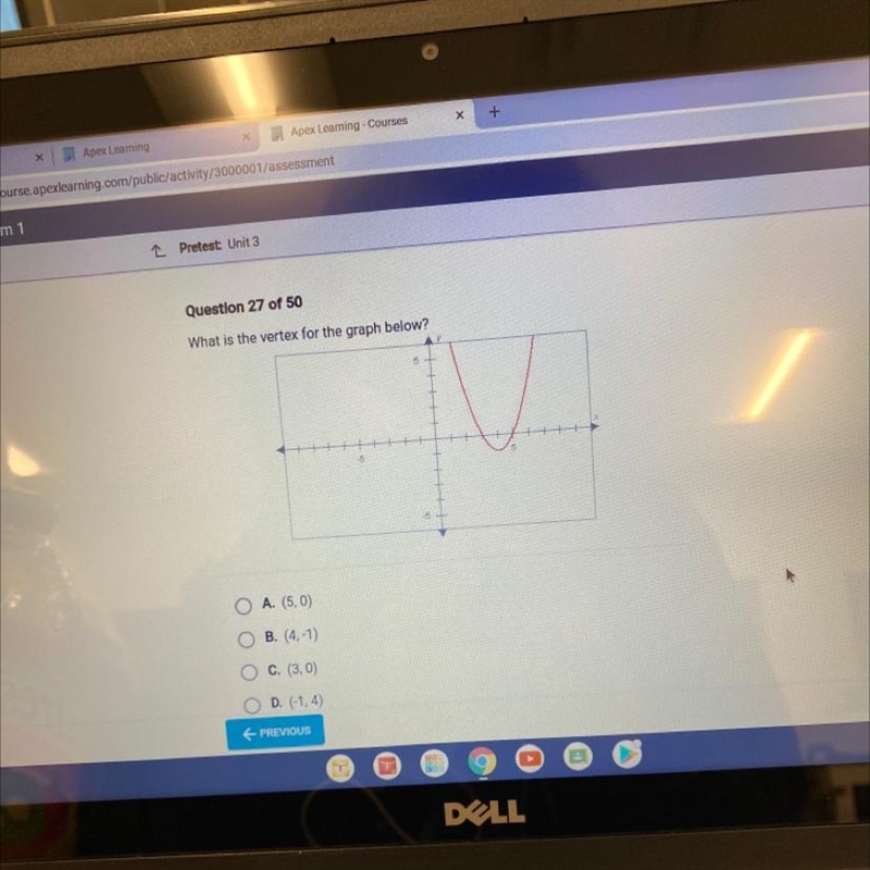 What is the vertex for the graph below?-example-1