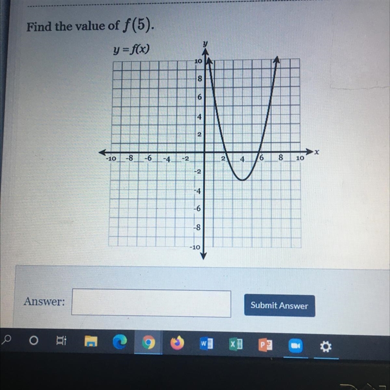 Find the value of f(5). y=f(x)-example-1