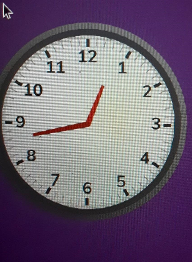 What time does the clock show now?​-example-1