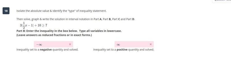 Part B: Enter the inequality in the box below. Type all variables in lowercase. (Leave-example-1