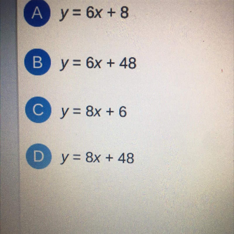 I need help ASAP! 20 point I’m the xy-plane, a line has a slope of 6 and passed through-example-1