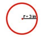 Determine the area of this circle. Area = ??? in^2-example-1