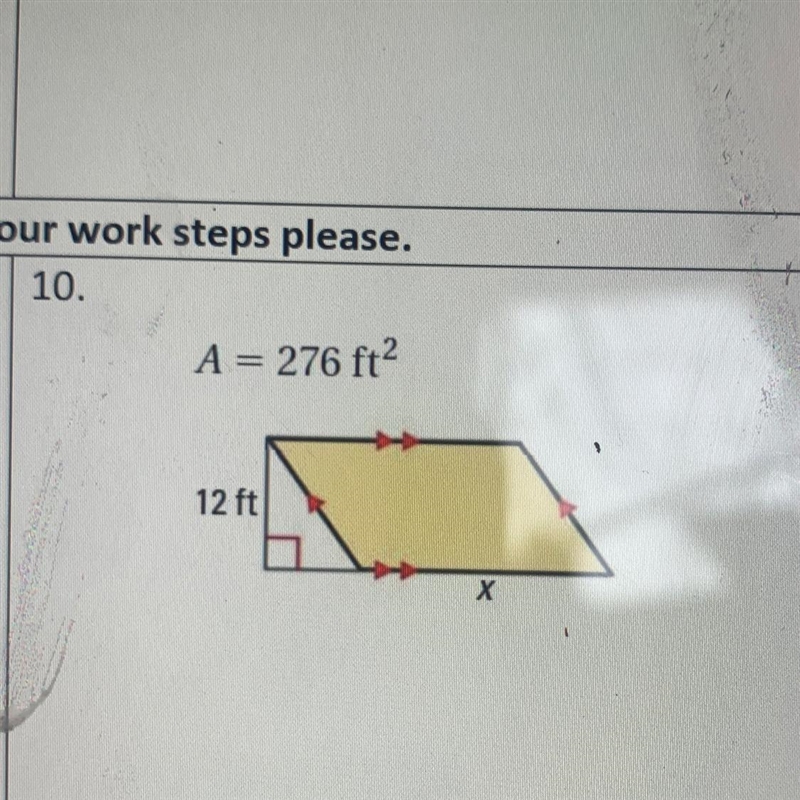 Help please quick! show work please. Use the area to find the value of x:-example-1