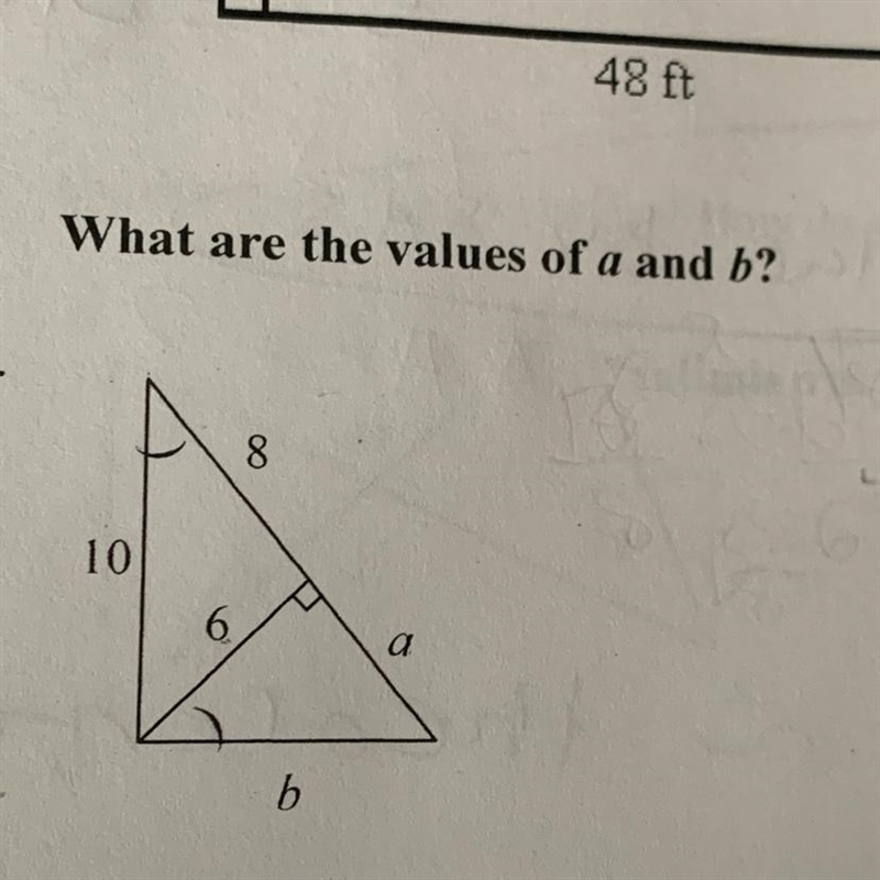 What is the values of a and B-example-1