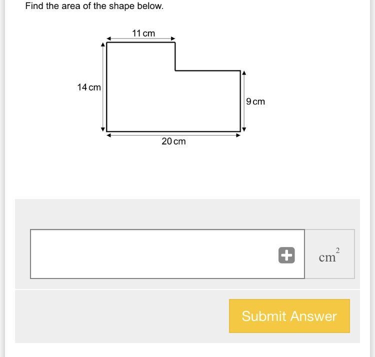 Find the area of the shape below-example-1