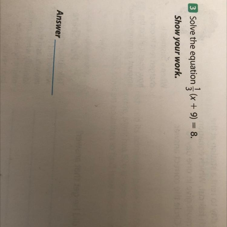 1/3(x+9)=8 Please help-example-1