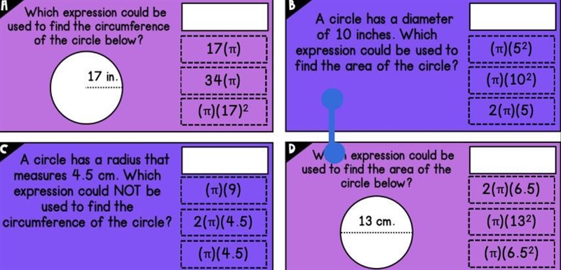 Circumference and Area questions look at the picture-example-1