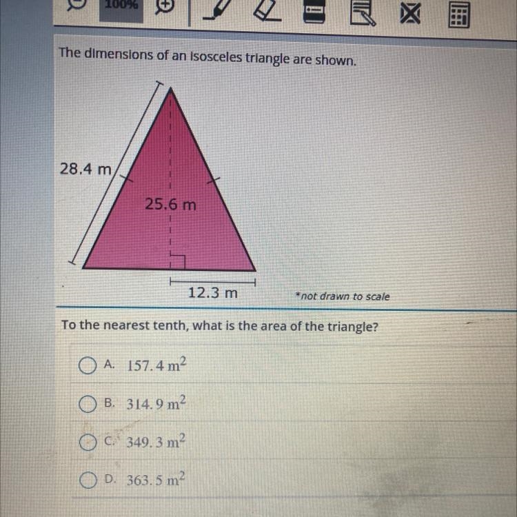 HELP PLS the dimensions of an triangle are shown-example-1