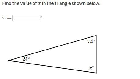 PLEASE HELP Find the value of x in the triangle shown below.-example-1