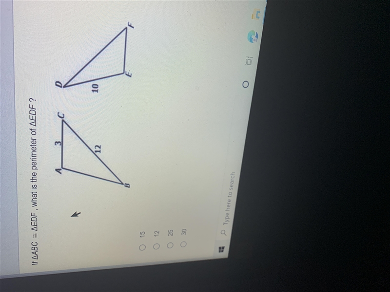 If triangle ABC triangle EDF , what is the perimeter of triangle EDF ?-example-1