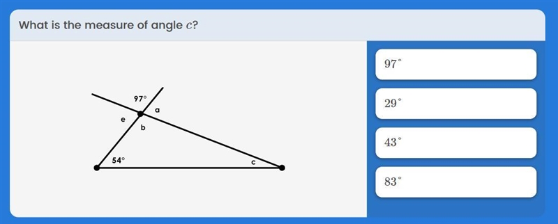 What is the measure of angle c?-example-1