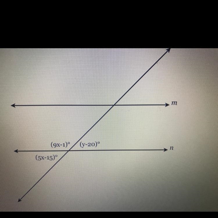 Given M || N, Find the value of X and Y-example-1