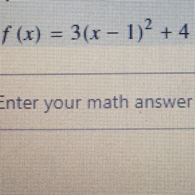 What are the coordinates of the vertex for the function shown below ?-example-1