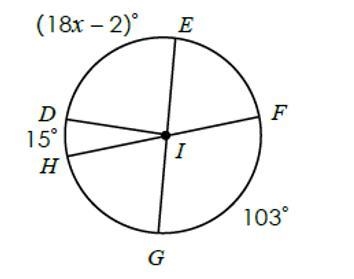 Central Angles and Arc Measures Practice What is X?-example-1