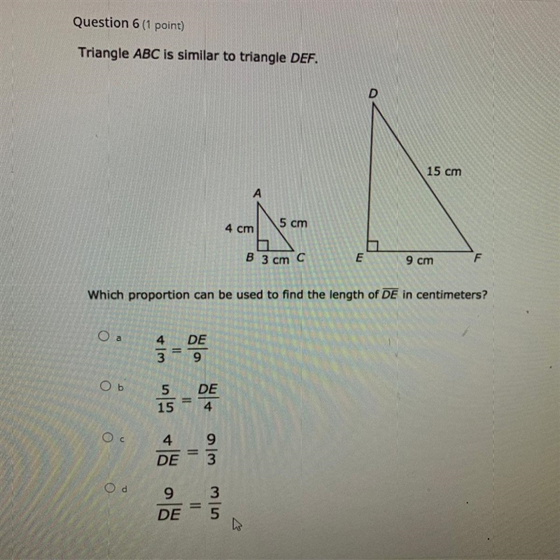 Triangle ABC is similar to triangle DEF-example-1