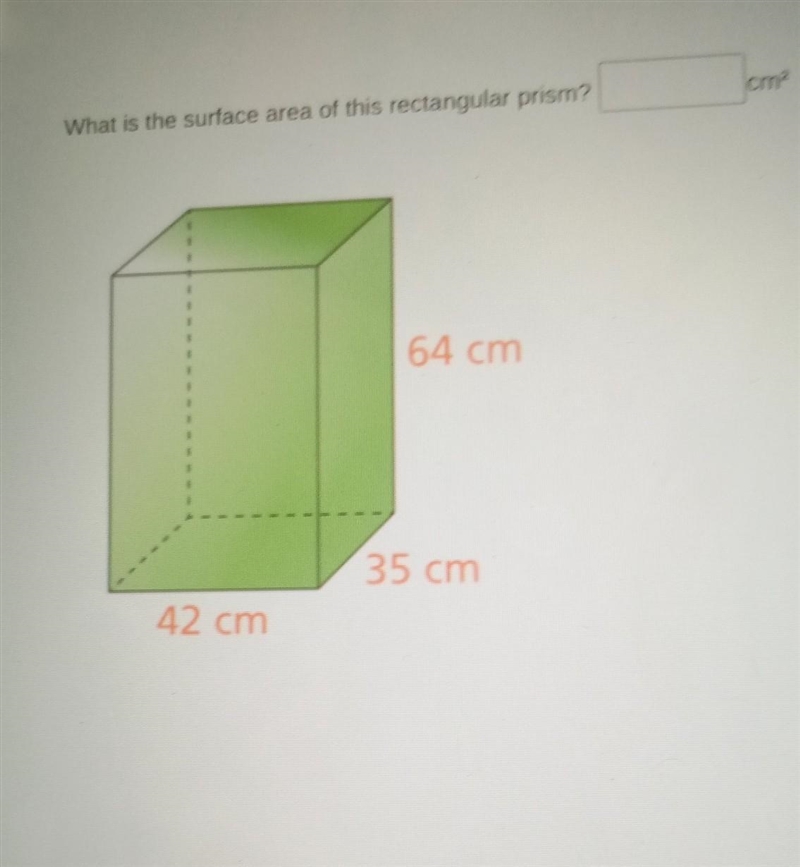 What is the surface area of this rectangular prism? 64 cm 35 cm 42 cm​-example-1