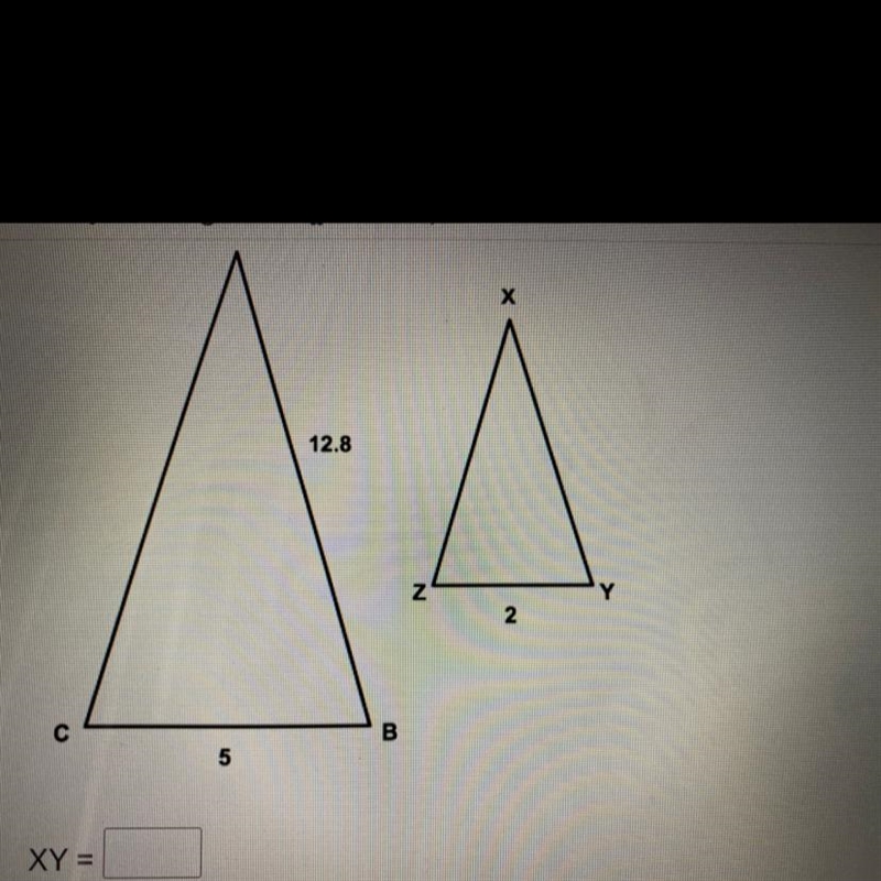 Use similarity to solve for the length of side XY. Round to the nearest tenth.-example-1