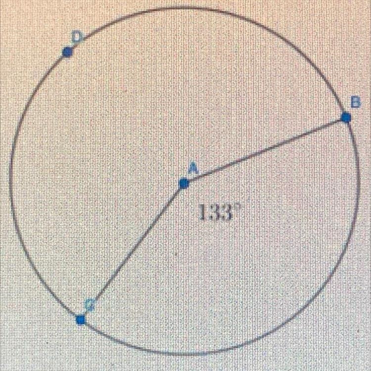 Find the measure of the major arc-example-1