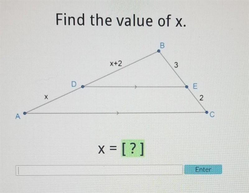 Find the value of x.​-example-1