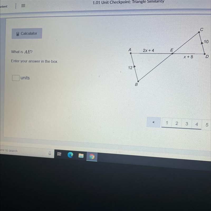 What is AE? Enter your answer in the box?-example-1