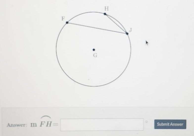 In circle G with m<FJH=31° , Find the angle measure of minor arc FH​-example-1