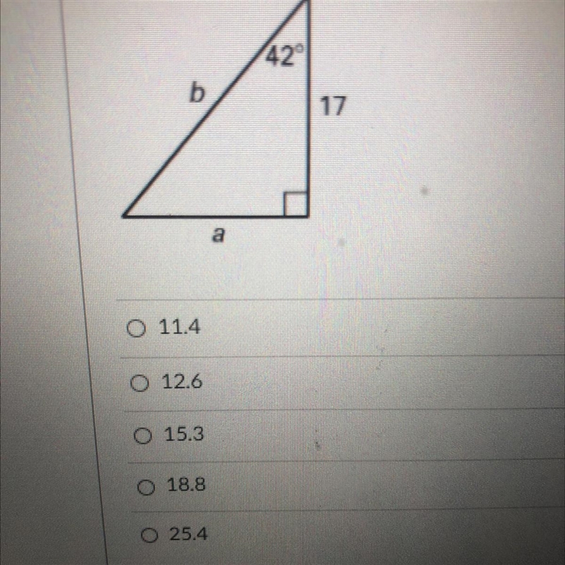 What is the value of a? Round to the nearest tenth Need help fast!!-example-1