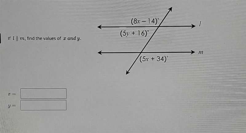 I need help solving the value for x and y​-example-1