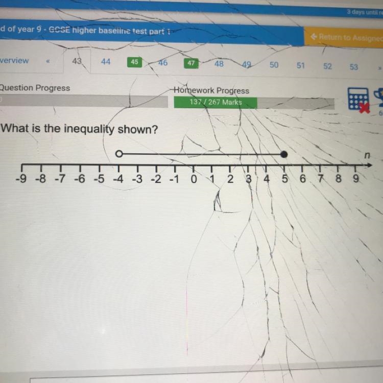 What is the inequality shown?-example-1