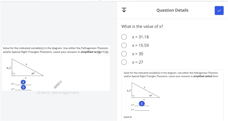 PLEASE HELP GEOMETRY LAST QUESTION!!! SOLVE FOR X AND SHOW WORK!!-example-1