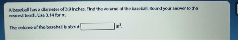 The volume of the baseball is about (blank) cubic inches.​-example-1