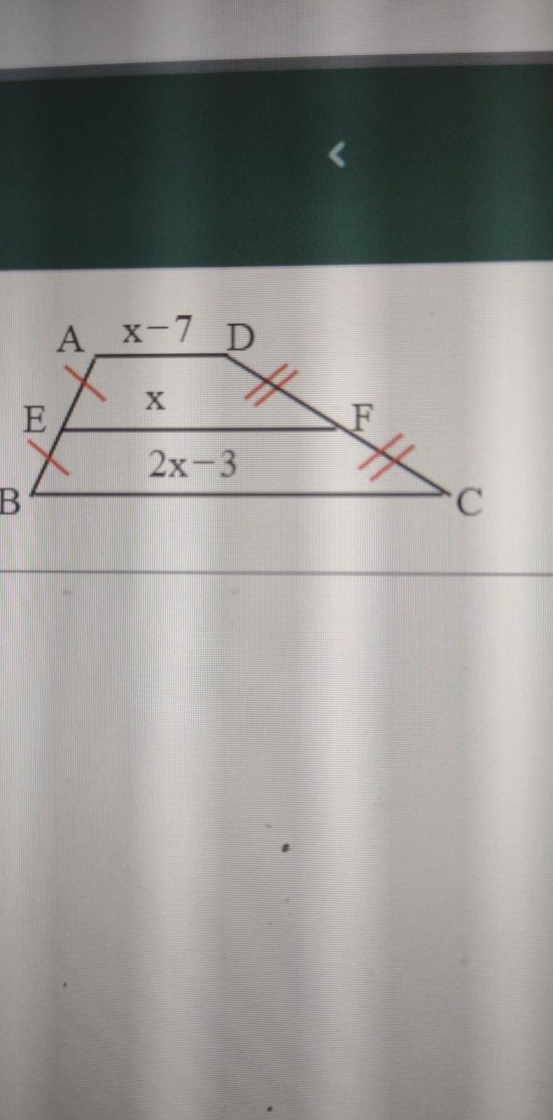 Find the lengths of the segments with variable expressions ​-example-1