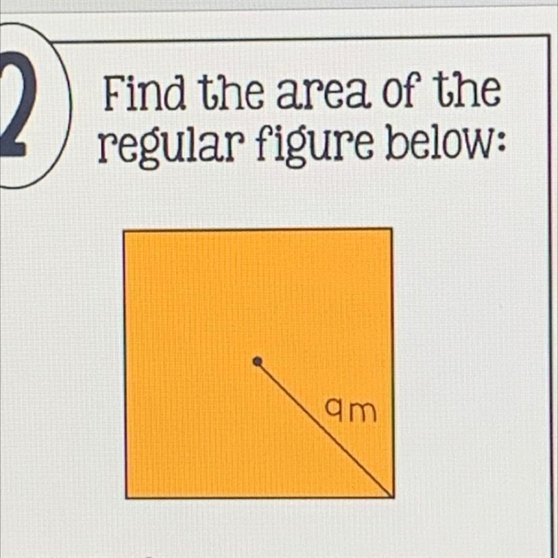 Find the area of the regular figure below: A) 157 m2 B) 162 m2 C) 168 m2 D) 175 m-example-1