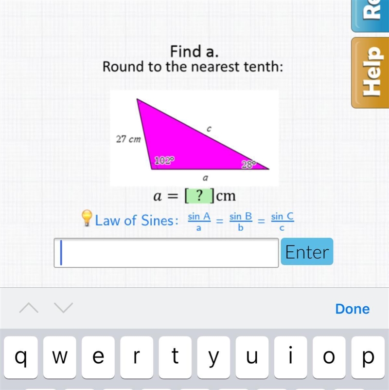 Find a. Round to the nearest tenth. ​-example-1