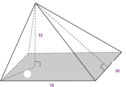 The volume of the rectangular pyramid is ___ cubic units.-example-1