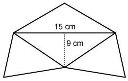 PLEASE HELP!!! Which solid figure could be formed from the net shown? triangular pyramid-example-1