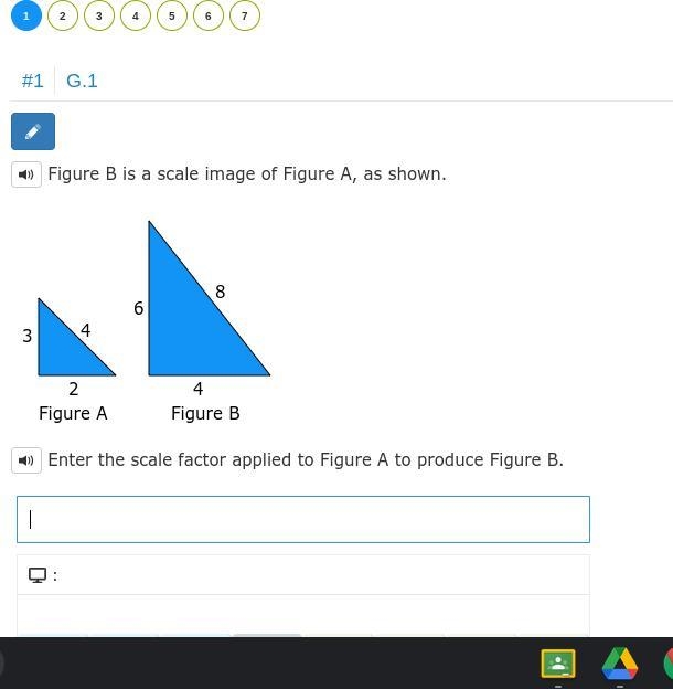 Figure B is a scale image of Figure A, as shown. Enter the scale factor applied to-example-1