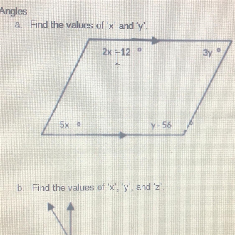 Find the values of x and y.-example-1