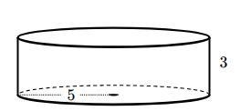 Find the volume of the cylinder. Either enter an exact answer in terms of π or use-example-1