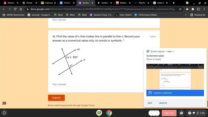 Find the value of x pleaweeeeeee-example-1