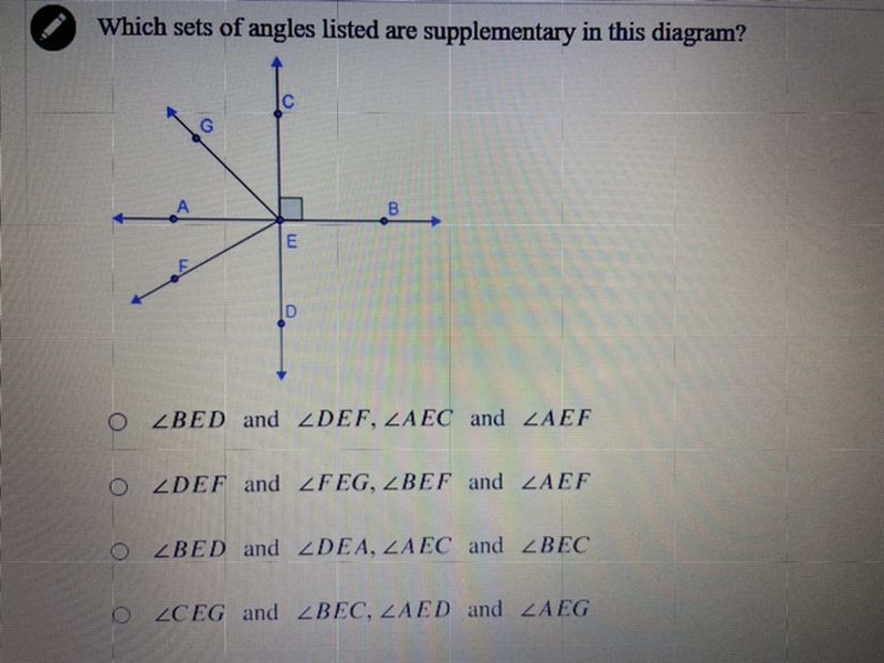 Which set of angles are supplementary?-example-1