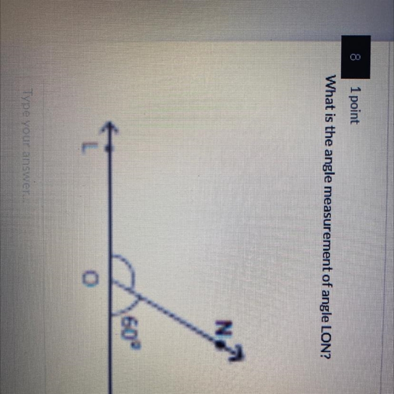 What is the angle measurement of angle LON?-example-1